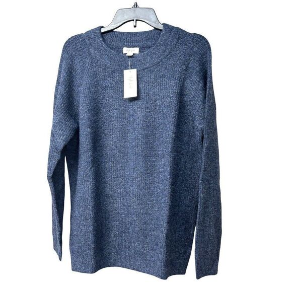 Style & Co Thermal Knit Sweater, Dark Sky Heather, XL - Picture 2 of 10